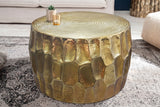 Couchtisch ORGANIC ORIENT 70cm mit Hammerschlag-Effekt durchgängig gold