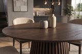 Esstisch VALHALLA WOOD Ø 120cm rund Eichenholz furniert Rauchbraun