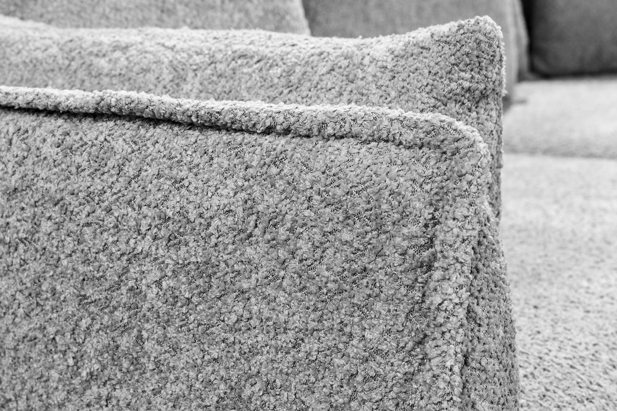 Corner sofa HEAVEN 255cm removable cover bouclé grey