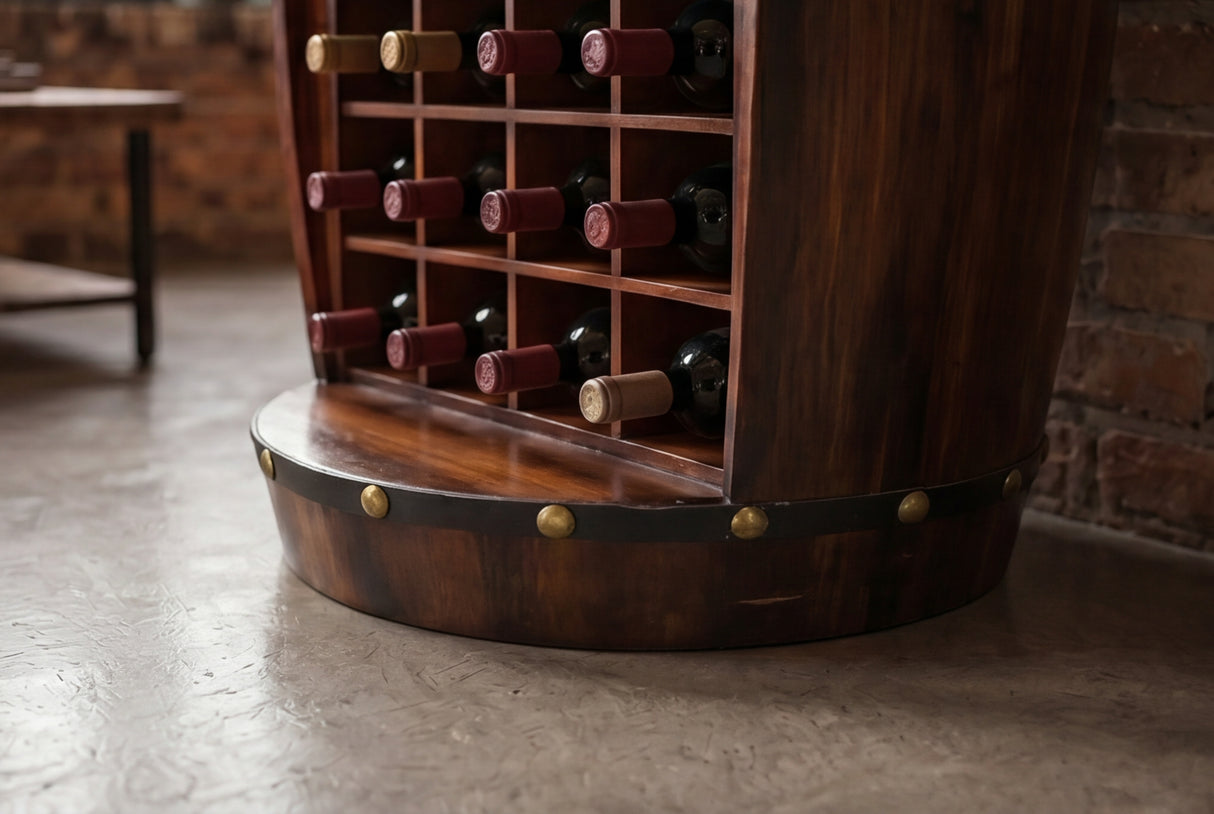 Weinregal BODEGA 100cm für 24 Flaschen Massivholz Tannenholz braun
