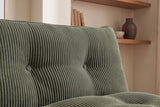 Sofa bed COCOONING 190cm 3-seater cord green
