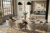 Dining table PANDORA 220cm oval ceramic bronze