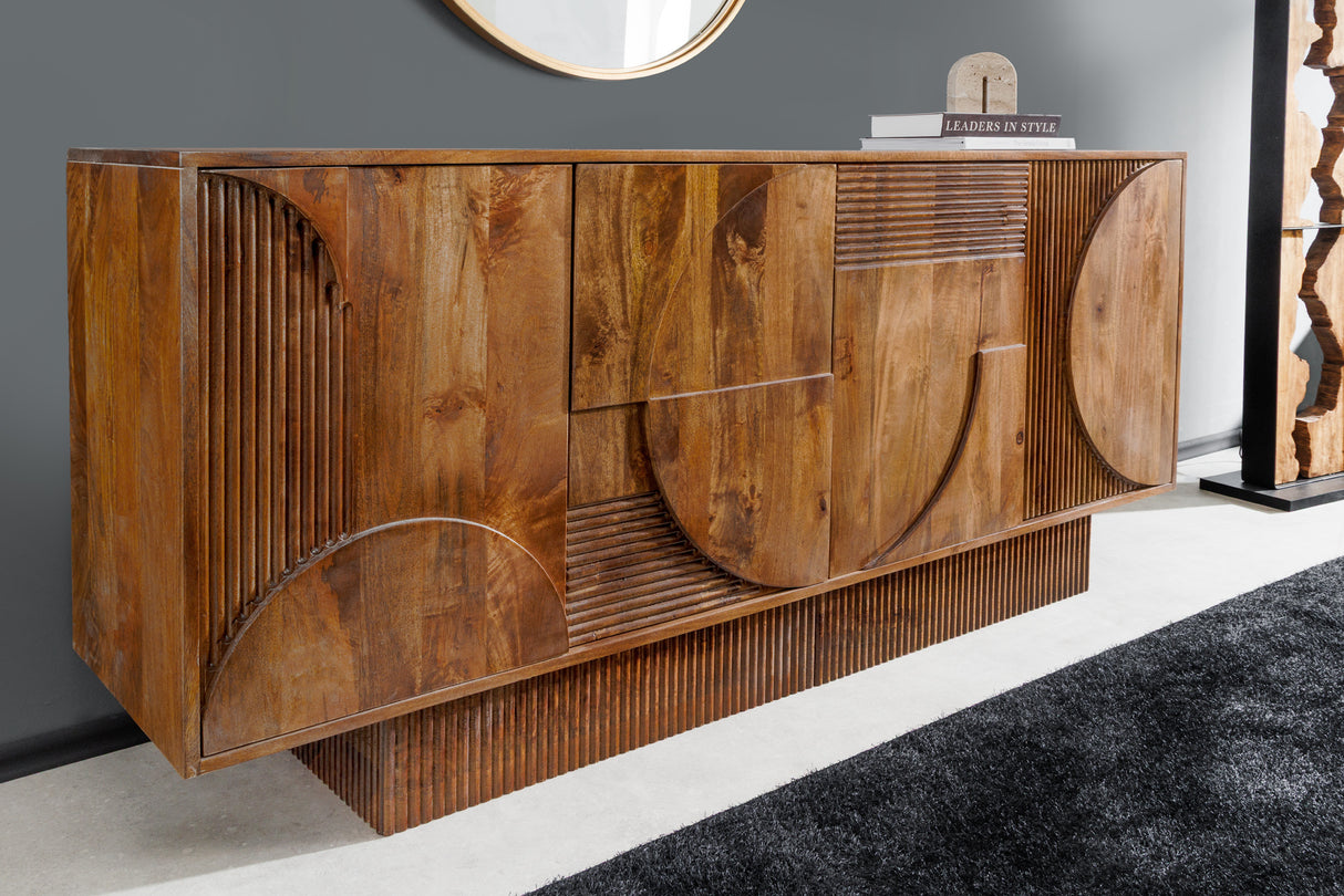 Sideboard ART DECO 170cm 3D Mangoholz braun