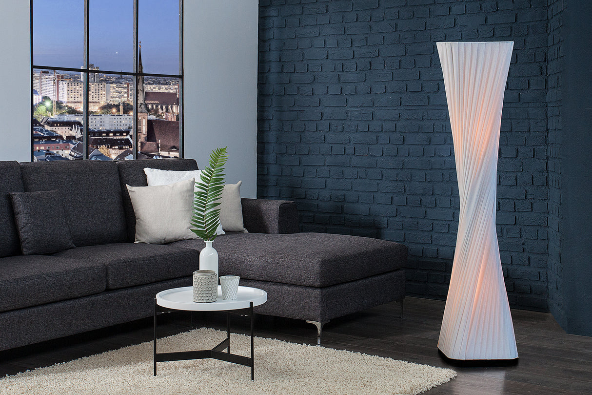 Lampadaire PARIS 120 cm en forme d'hélice blanc