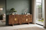 Sideboard MADISON 180cm strukturierte Front braun