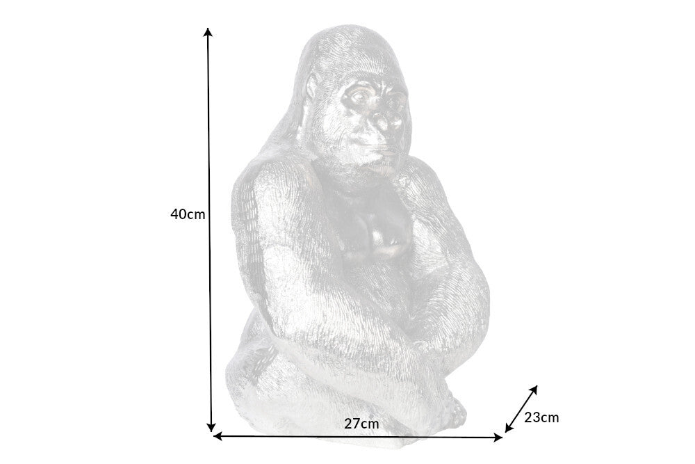 Figur KONG 43cm Gorilla silber