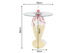 Bistro table SOFT POP 75cm pastel yellow w/ magnetic removeable cherry SWEET SOCIETY in-house Design