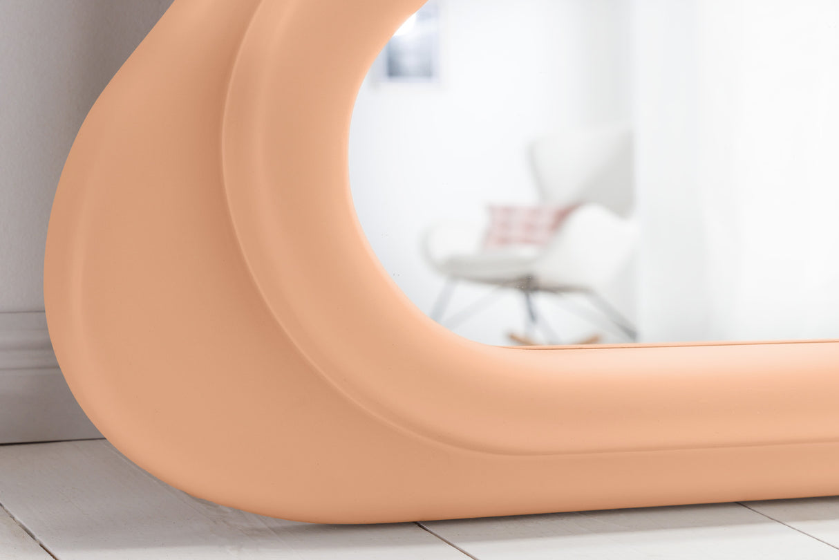 Wall mirror CURVY 160cm apricot