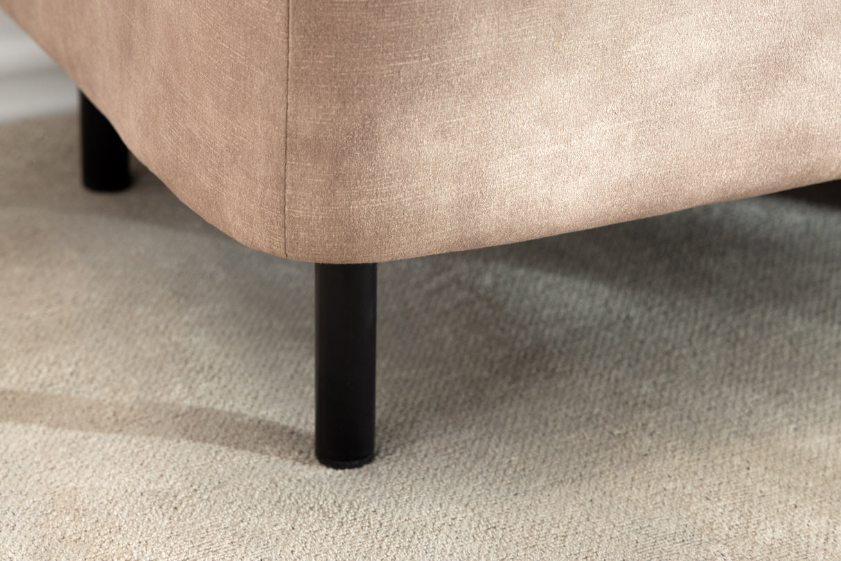 Bench chest EN VOGUE 120cm w/ storage space velvet beige