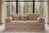 Sofa YETI 200cm 3-Sitzer abziehbarer Bezug Champagner Beige