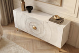 Sideboard GOLDEN SUNSET 140cm 3D Mangoholz weiß