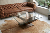 Couchtisch OCEAN 85cm Unterteil Antik Kupfer ohne Glasplatte