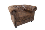 Sessel CHESTERFIELD Antik-Look braun