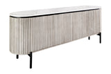 Sideboard ADLON 170cm marble top white mango wood grey