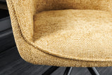 Swivel chair VERONA textured cloth mustard yellow