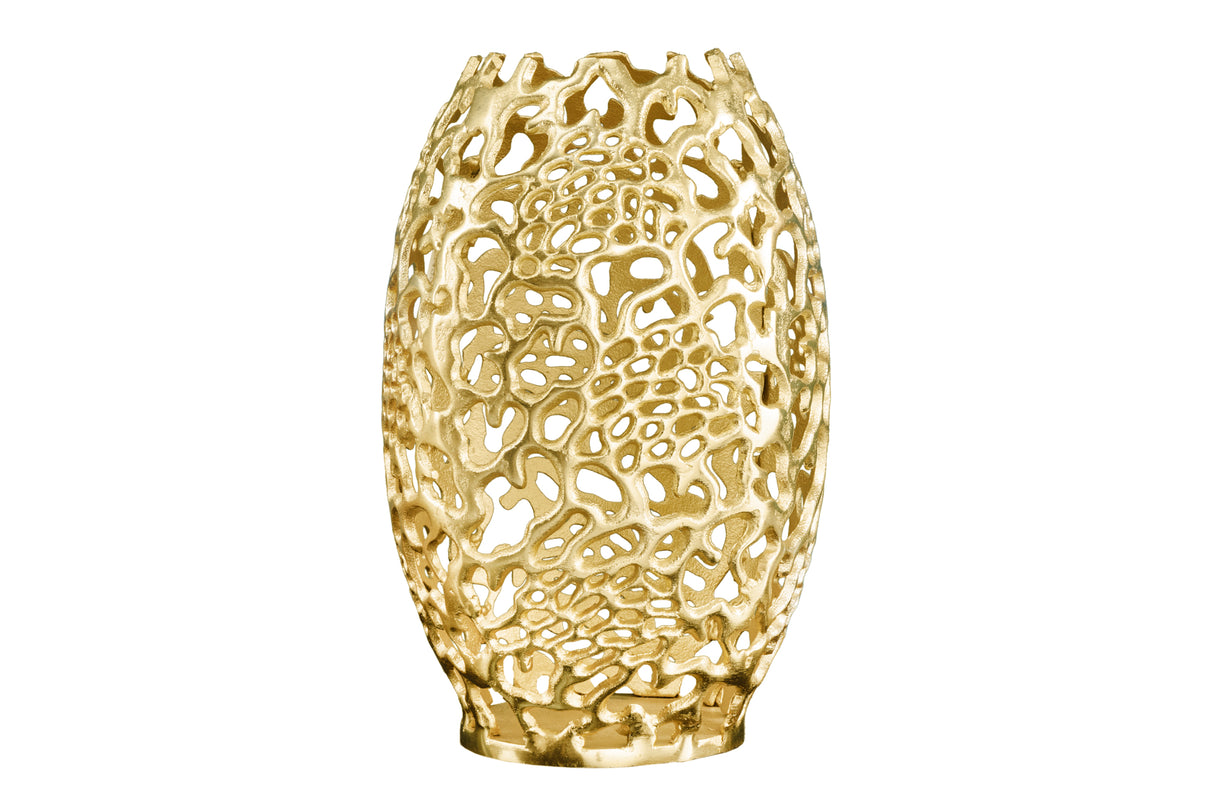 Decoration Vase ABSTRACT LEAF 50cm gold