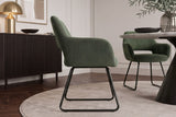 Chair MUSTANG with armrests cord green