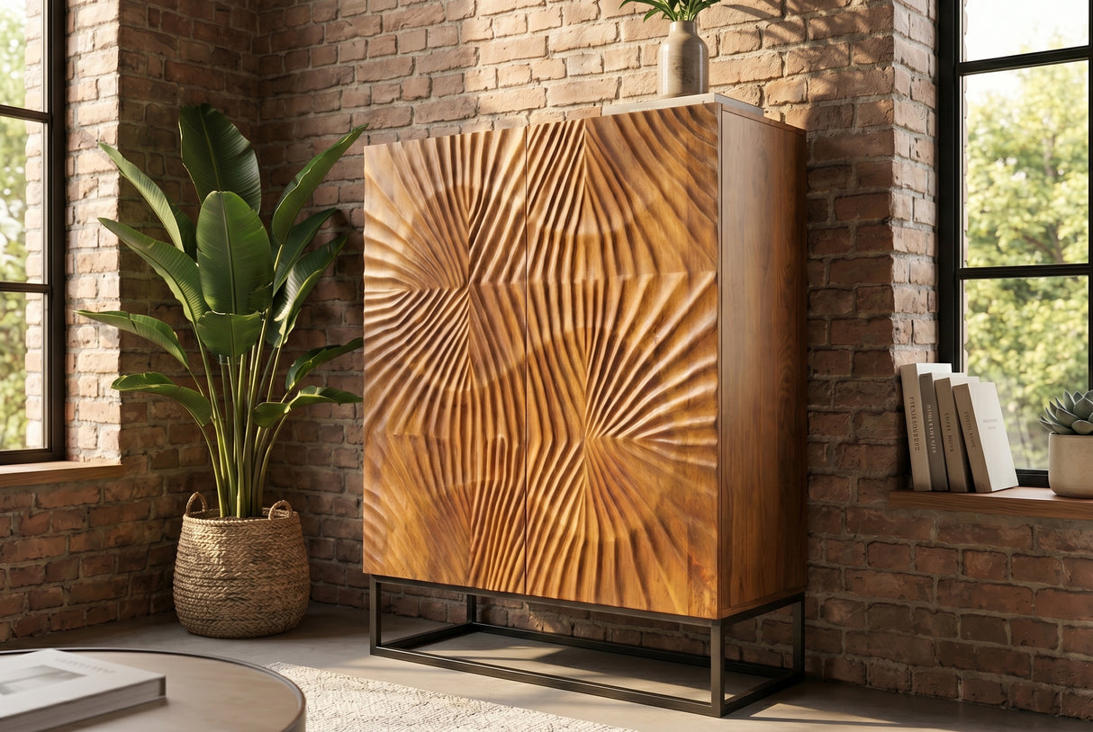 Highboard SCORPION 120cm 3D mangobraun