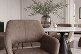 Stuhl MUSTANG mit Armlehnen Mikrofaser antik taupe