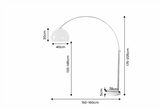 Floor lamp BIG BOW 175-205cm white w/ marble base