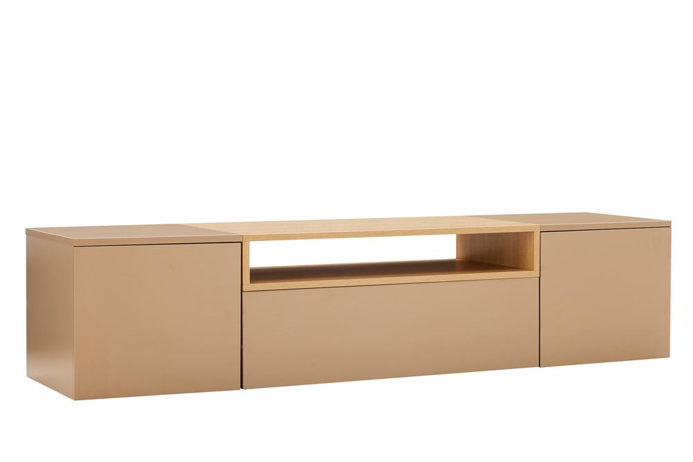 TV stolek LOFT 160 cm závěsný – přírodní greige