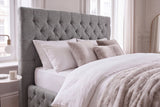 Bed PARIS CHESTERFIELD 180x200cm bouclé grey