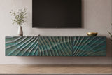 TV-Board SCORPION 160cm 3D hanging mango wood turquoise