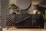 Sideboard SCORPION 180cm 3D mango schwarz