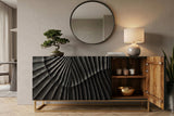 Sideboard SCORPION 140cm 3D mango schwarz