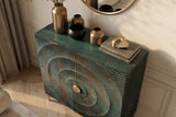 Highboard GOLDEN SUNSET 120cm 3D Mangoholz türkis
