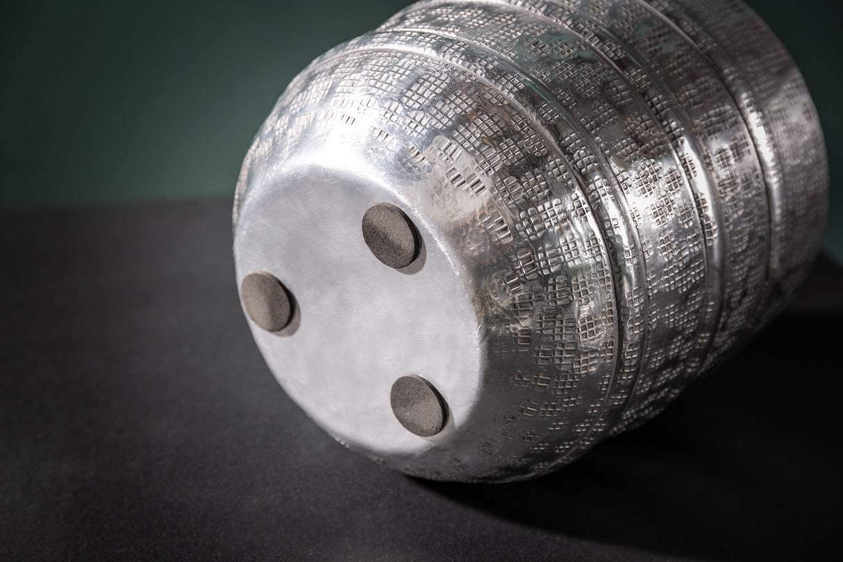 Pflanzkübel ORIENT 15-24cm mit Hammerschlageffekt silber