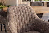 Swivel chair LIVORNO 180° auto-return w/armrests microfibre taupe