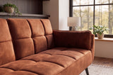 Schlafsofa BOUTIQUE 215cm 3-Sitzer Samt Rostbraun
