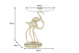 Side table WILDLIFE CRANE 55cm gold