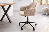 Office chair EUPHORIA 47-56cm velvet champagne greige