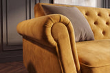 Sofa bed MAISON BELLE AFFAIRE 220cm velvet mustard yellow