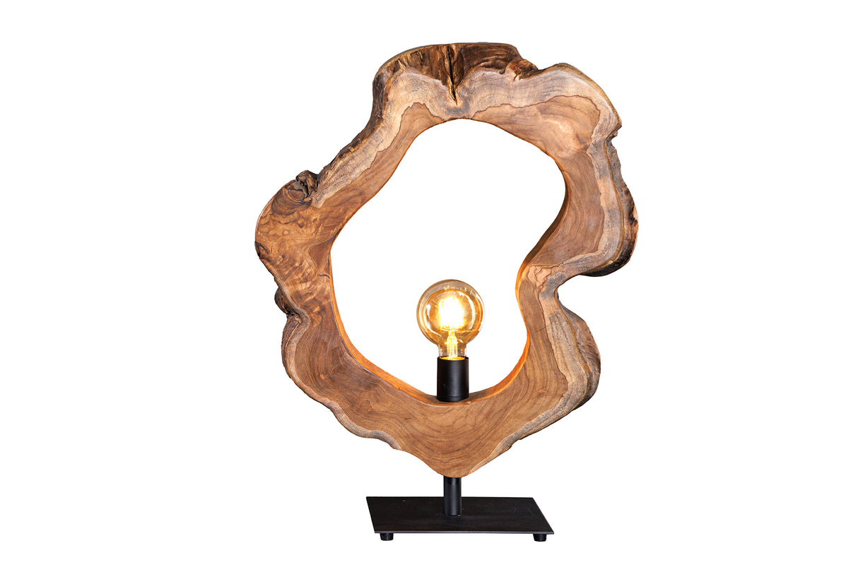 Table lamp ORGANIC ARTWORK 55cm teak wood natural