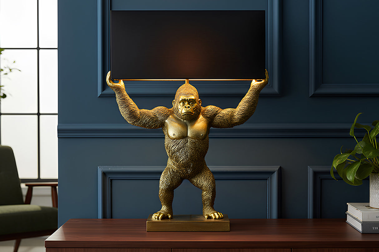 Table lamp KING APE 65cm black golden
