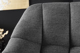 Armchair PAPILLON 83-90cm rotatable 360° flat woven fabric anthracite