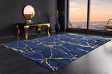 Teppich MARMOR 160x240cm royalblau gold