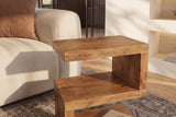 Beistelltisch S 60cm mit Stauraum Mangoholz honigfarben lasiert