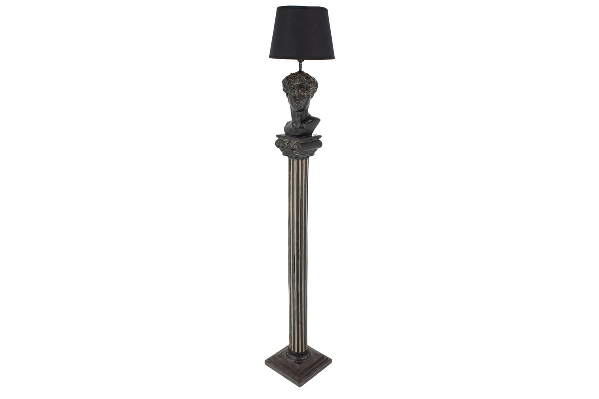 Floor lamp DAVID 120cm skulpture black