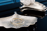 Decoration bowls GINKGO set of 3 silver