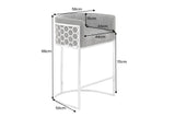 Barhocker ELEGANCE Samt grau mit silbernem Edelstahlgestell