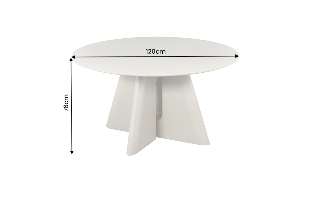 Esstisch ORGANIKO 120cm rund greige beige