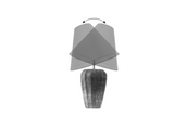 Table lamp STONES OF ZEN 45cm w/ adjustable lampshade white gold