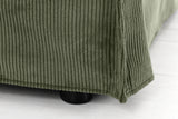 Sofa HEAVEN 200cm 3-Sitzer Federkern abnehmbarer Bezug Cord grün