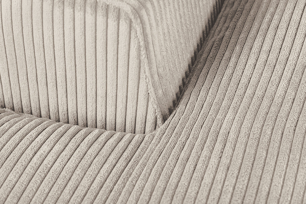 Corner sofa BABYLON 270cm XXL w/ ottoman cord beige