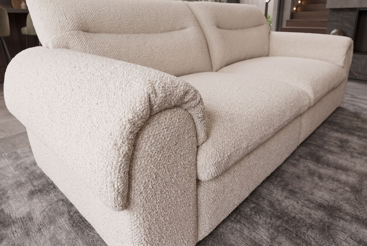 Sofa SIXTH SENSE 245cm 4-seater bouclé beige