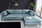 Ecksofa SIGNUM XL 315cm 3-Sitzer mit Ottomane rechts Samt Petrol